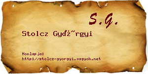 Stolcz Györgyi névjegykártya