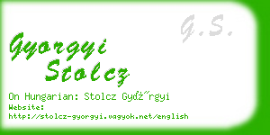 gyorgyi stolcz business card